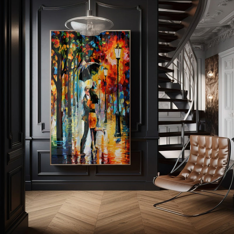 Quadro Casal Apaixonado Na Praça Arte Moderna