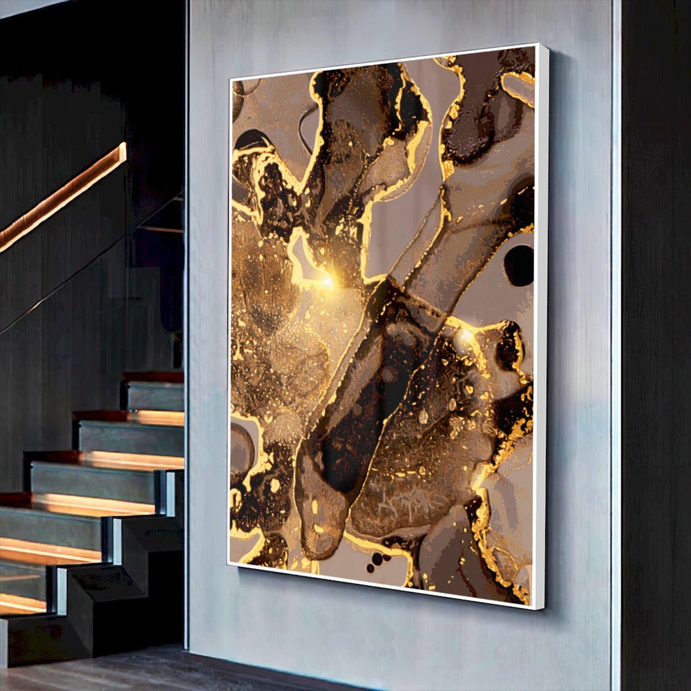 Quadro Dourado Atrai Riqueza