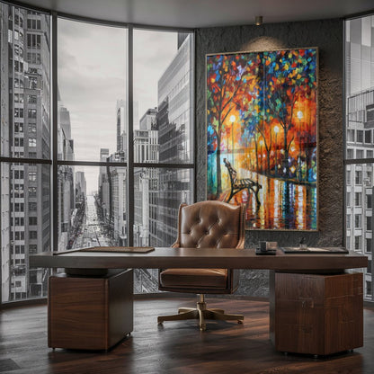 Quadro Pintura Parque