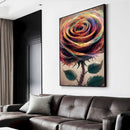 Quadro Rosa E Espinhos Estilo Pintura