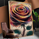 Quadro Rosa E Espinhos Estilo Pintura