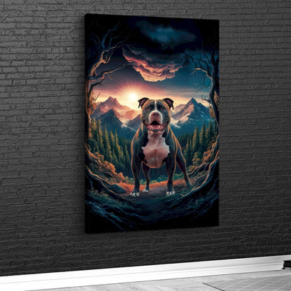 Quadro Pit Bull Pintura
