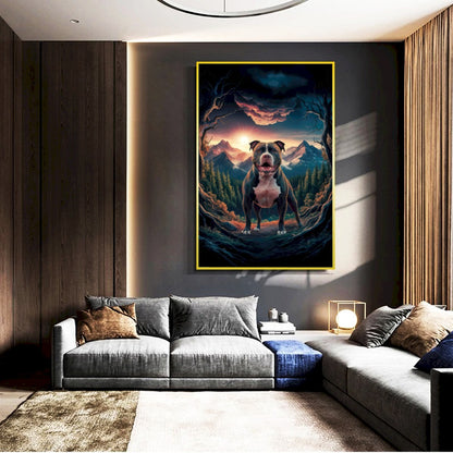 Quadro Pit Bull Pintura