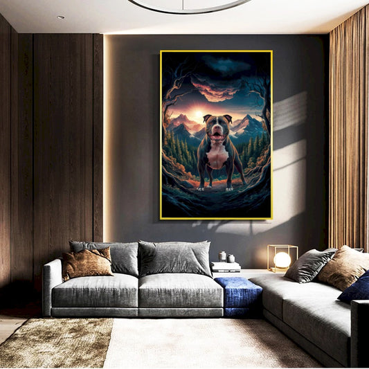 Quadro Pit Bull Pintura