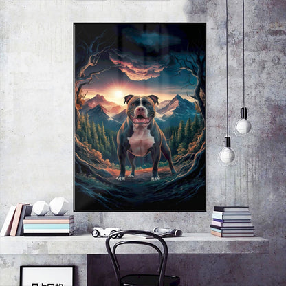 Quadro Pit Bull Pintura