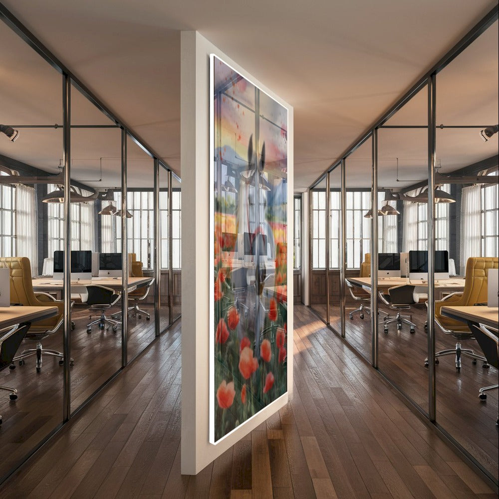 Quadro Cavalo No Campo Estilo Pintura