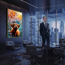 Quadro Boi E Borboletas