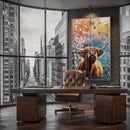 Quadro Boi E Borboletas