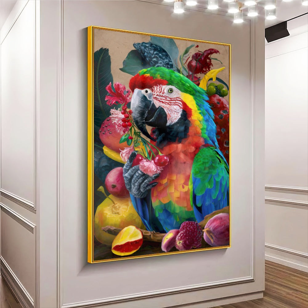 Quadro Arara Estilo Pintura Artistica