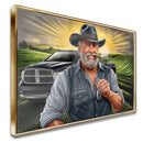 Quadro Fazendeiro Na Plantação De Dodge Ram