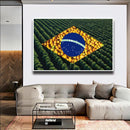 Quadro Bandeira Brasil Agro Do Café