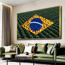 Quadro Bandeira Brasil Agro Do Café