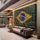 Quadro Bandeira Brasil Agro Do Café