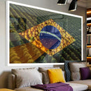 Quadro Bandeira Brasil Agro Do Café