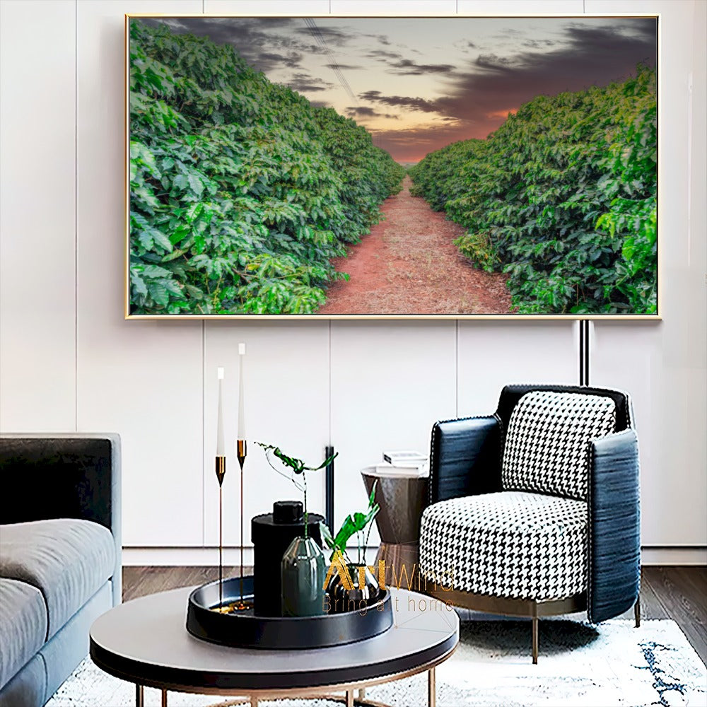 Quadro Plantação De Café