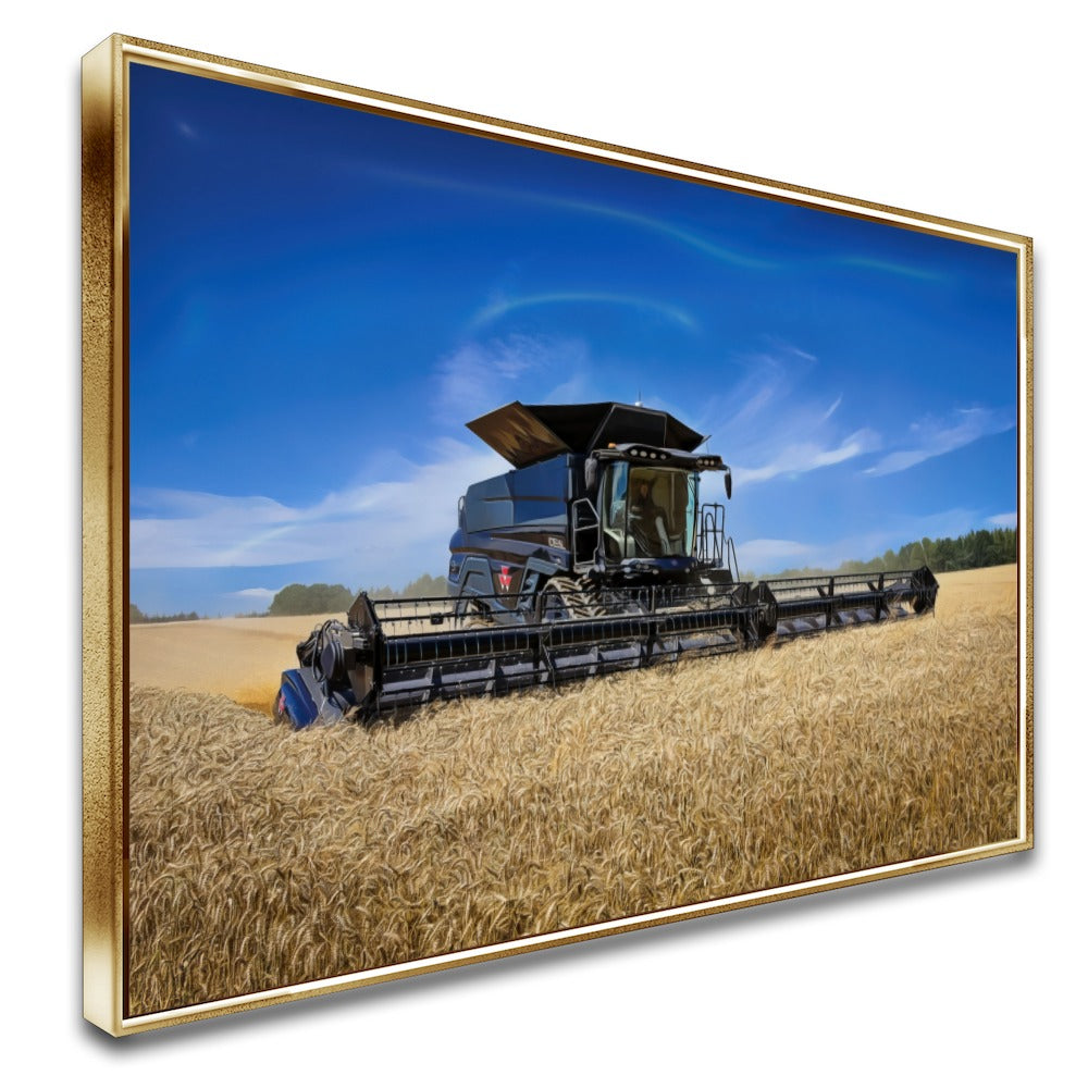 Quadro Colheitadeira Mf Preta
