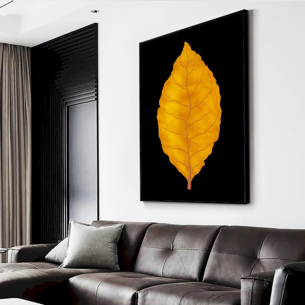 Quadro Folha De Tabaco Virginia Blackout