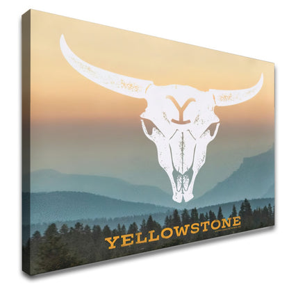 Quadro Cabeça De Gado Texana Yellowstone