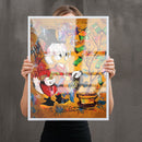 Quadro Tio Patinhas Regando Árvore De Dinheiro