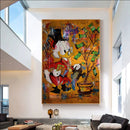 Quadro Tio Patinhas Regando Árvore De Dinheiro