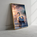 Quadro Cisne Branco Na Lagoa
