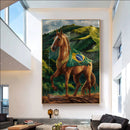 Quadro Cavalo Com Bandeira Do Brasil