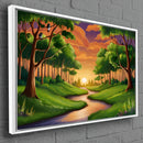 Quadro Paisagem Rural Estilo Desenho
