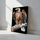 Quadro Águia Monumental No Tronco Fundo Blackout