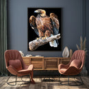 Quadro Águia Monumental No Tronco Fundo Blackout