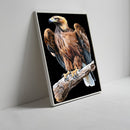 Quadro Águia Monumental No Tronco Fundo Blackout