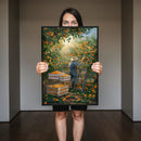 Quadro Camponês Colhendo Laranja
