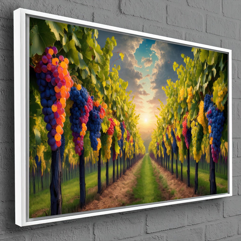 Quadro Parreiral De Uvas Estilo Pintura
