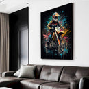 Quadro Motocross Estilo Abstrato
