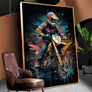 Quadro Motocross Estilo Abstrato