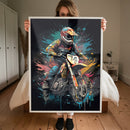 Quadro Motocross Estilo Abstrato