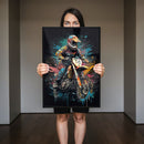 Quadro Motocross Estilo Abstrato