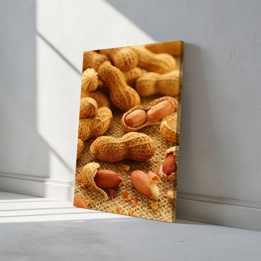 Quadro amendoim com casca – Arte gourmet rústica – Agro Quadros