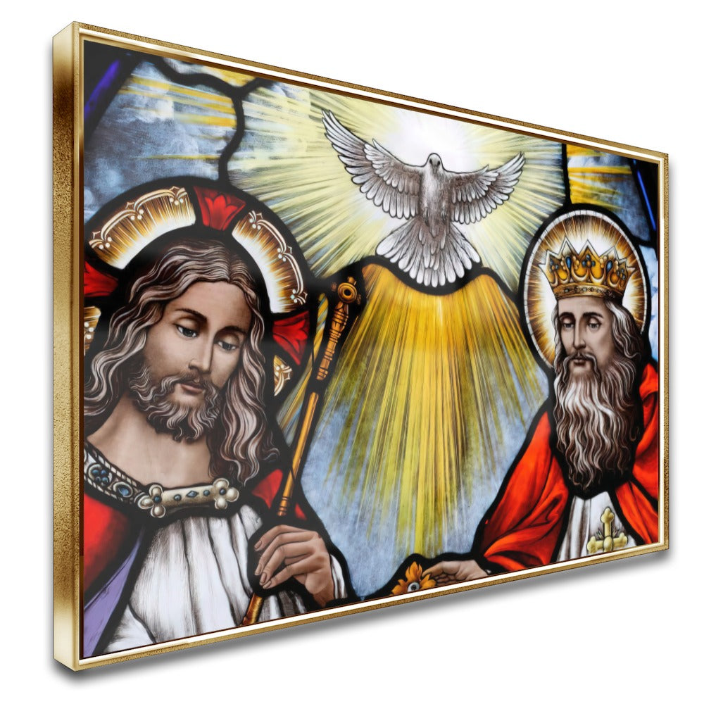 Quadro Santíssima Trindade pintura abstrata – Arte religiosa moderna – Agro Quadros