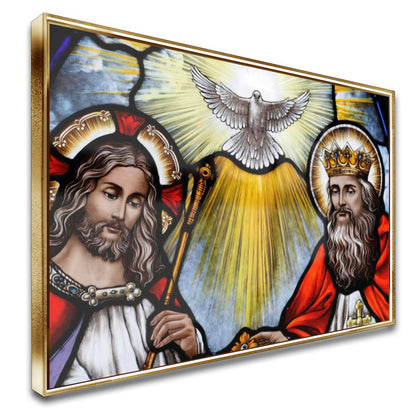 Quadro Santíssima Trindade pintura abstrata – Arte religiosa moderna – Agro Quadros