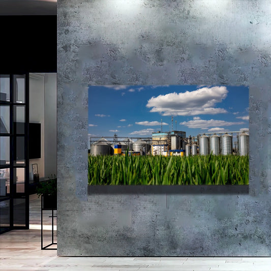 Quadro silos armazenagem de grãos – Arte agro industrial Agro Quadros