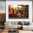 Quadro Trator Ford Vintage No Galpão
