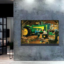 Quadro Lidando No Trator Na Oficina