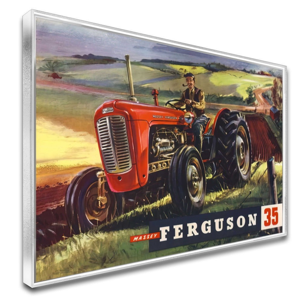 Quadro Trator Vintage Mf 35