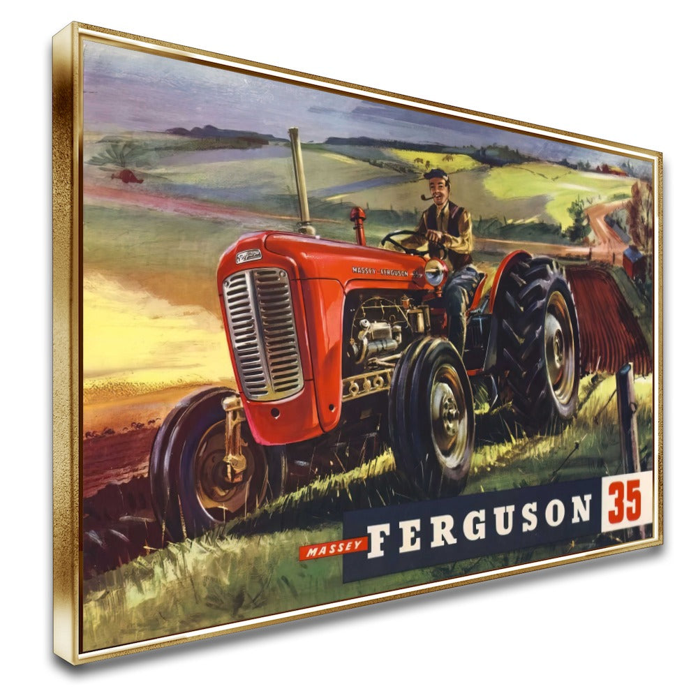Quadro trator vintage MF 35 – Agro Quadros