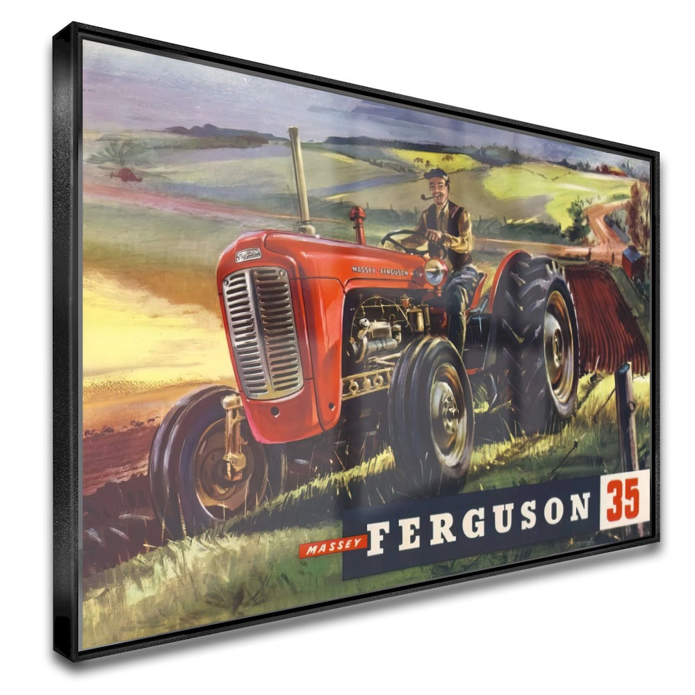 Quadro Trator Vintage Mf 35