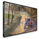 Quadro Vô E Neto Andando De Trator