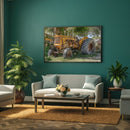 Quadro Pintura Trator Antigo Amarelo