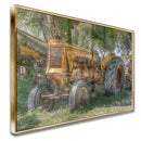 Quadro Pintura Trator Antigo Amarelo