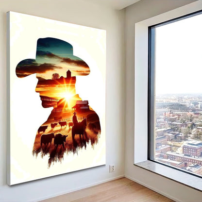 Quadro homem com pensamentos e alma no campo – Agro Quadros