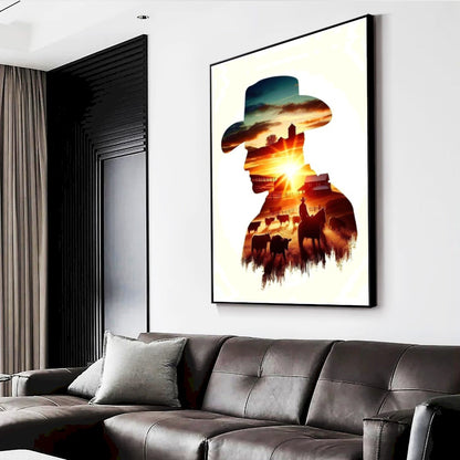 Homem Com Os Pensamentos E Alma No Campo